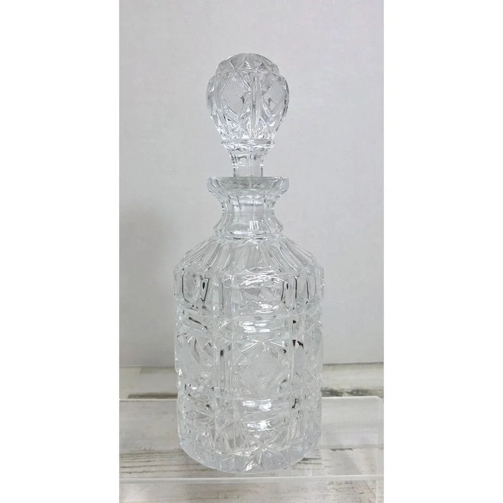 Vintage Heavy Cut Crystal Whiskey Decanter 10
